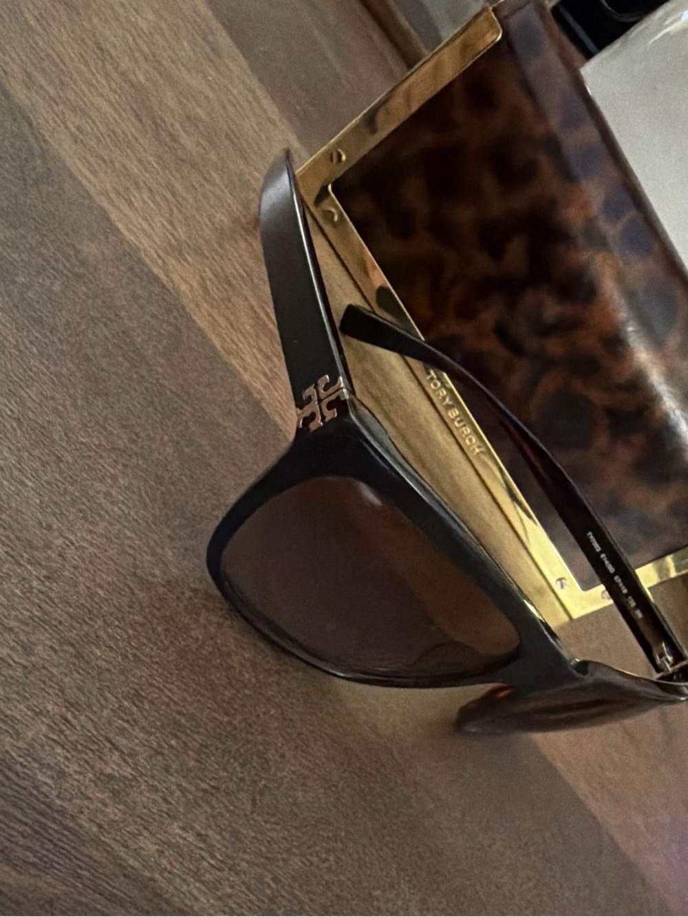 Tory Burch Black Sunglasses with Brown Tinted Lenses